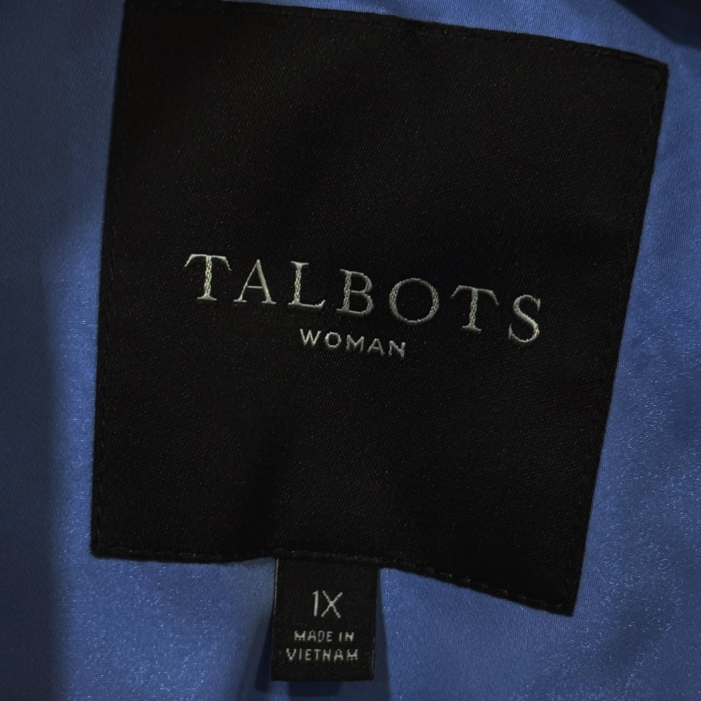 Talbots Woman 1X Periwinkle Hooded Utility Rain Jacket ( Mint Condition) - Picture 2 of 8